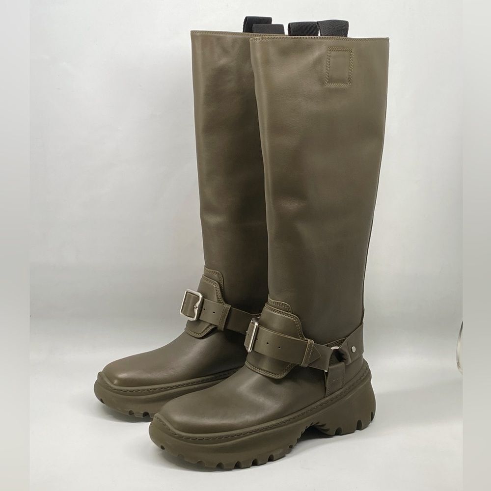 Burberry Stomp Knee-High Leather Boots size 37